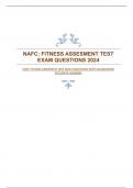 NAFC: FITNESS ASSESMENT TEST EXAM QUESTIONS WITH GUARANTEED ACCURATE ANSWERS