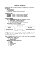 Communication Theory and Practice Summary - OTC