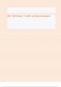 HK 100 Exam 1 with correct Answers 2024/25