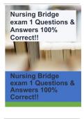 Nursing Bridge exam 1 Questions & Answers 100% Correct!!