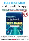 Test Bank - Burns and Grove-s The Practice of Nursing Research, 9th Edition.