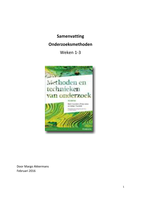 Onderzoeksmethoden II SV + Casussen + Oefenvragen + Begrippenkaartjes (weken 1-3)