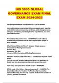 INS 3003 GLOBAL GOVERNANCE EXAM FINAL EXAM 2024-2025