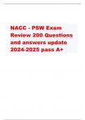 NACC - PSW Exam  Review 200 Questions and answers update  2024-2025 pass A+ Canadian Charter of Rights and Freedoms - correct answerthe bill identifying human  rights that are guaranteed to everyone in Canada; on every level and embedded in the  Constitut