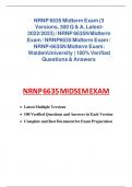 NRNP 6635 Midterm Exam (3Versions, 300 Q & A, Latest-2022/2023) / NRNP 6635N MidtermExam / NRNP6635 Midterm Exam /NRNP-6635N Midterm Exam: WaldenUniversity | 100% Verified 