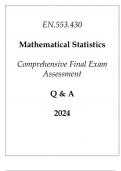 (JHU) EN.553.430 Mathematical Statistics Comprehensive Final Exam Assessment Q & A