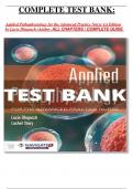 COMPLETE TEST BANK:     Applied Pathophysiology for the Advanced Practice Nurse 1st Edition by Lucie Dlugasch (Author) ALL CHAPTERS | COMPLETE GUIDE  