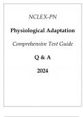 Next Gen NCLEX-PN Physiological Adaptation Comprehensive Test Guide Q & A 2024.