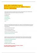 NUR 2502/ NUR2502 Exam 2: Multidimensional Care III / MDC3 Exam 2 Review (2024/2025)