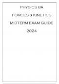 (Berkeley) Physics 8A Forces & Kinetics Midterm Exam Guide 2024