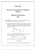 (Berkeley) EECS 20N Structure & Intepretation of Signals & Systems Midterm Exam Practice 2024