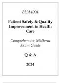 (Capella) BHA4004 Patient Safety & Quality Improvement in Health Care Comprehensive Midterm