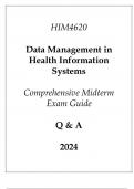 (Capella) HIM4620 Data Management in Health Information Systems Comprehensive Midterm Exam