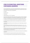 CCM 316 EXAM FINAL QUESTIONS CONTAINING ANSWERS|72 Pages