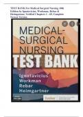 TEST BANK For Medical Surgical Nursing 10th Edition by Ignatavicius, Workman, Rebar & Heimgartner, Verified Chapters 1 - 69, Complete Newest Version,,,Alpha