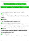 Oklahoma Life and Health Insurance Laws and Rules Ch. 19 Exam Questions (Life & Health) Questions and Answers Latest (2024 / 2025) (Verified Answers)