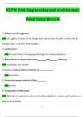 PLTW CEA Civil Engineering and Architecture Final Exam Review Questions and Answers Latest (2024 / 2025) (Verified Answers)