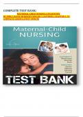 COMPLETE TEST BANK: MATERNAL-CHILD NURSING 6TH EDITION BY EMILY SLONE MCKINNEY MSN RN C (AUTHOR), CHAPTER 1-55 COMPLETE GUIDE LATEST UPDATE