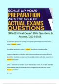 EDF6225 Final Exam/ 300+ Questions & Answer/ 2024-2025. 