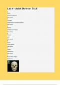 Lab 4 - Axial Skeleton Skull all Questions & answers