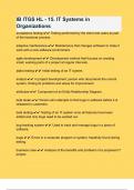 IB ITGS HL - 15. IT Systems in Organizations all Questions & answers solved 100% accurately with Complete Solution Graded A+ latest version