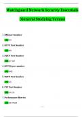 Watchguard Network Security Essentials (General Studying Terms 2024) Questions and Answers Latest (2024 / 2025) (Verified Answers)