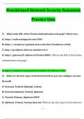 WatchGuard Network Security Essentials Practice Quiz Questions and Answers Latest (2024 / 2025) (Verified Answers)