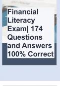 Financial Literacy Exam| 174 Questions and Answers 100% Correct