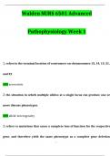 NURS 6501 advanced pathophysiology Week 1 Walden Questions and Answers Latest (2024 / 2025) (Verified Answers)