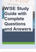 W!SE Study Guide with Complete Questions and Answers 