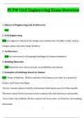 PLTW Civil Engineering Exam Overview Questions With 100% Correct Answers 2024