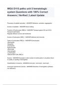 WGU D115 patho unit 5 hematologic system all Questions & answers solved accurately with Complete Solution Graded A+ latest version