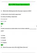 BLS CPR Exam Questions -2 Questions and Answers Latest (2024 / 2025) (Verified Answers)