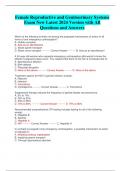 Female Reproductive and Genitourinary Systems  Exam New Latest 2024 Version with All  Questions and Answers