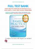 Test Banks For Family Practice Guidelines 5th Edition by Jill C. Cash; Cheryl A. Glass; ‎Jenny Mullen 9780826135834 (Complete 23 Chapters)