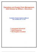 Solutions for Operations and Supply Chain Management, 2024 Release Stevenson (All Chapters included)