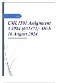 EML1501 Assignment 3 2024 (651371)- DUE 16 August 2024