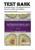 Test Bank For Pathophysiology Biologic Basis for Disease in Adults and Children 8th Edition By Sue Huether, Kathryn McCance 9780323583473 (Complete 50 Chapters)