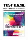 Test Bank for Lehne's Pharmacology for Nursing Care, 11th Edition by Jacqueline Burchum, Laura Rosenthal (Complete 112 Chapters)