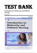 Test Bank For Introduction to Maternity and Pediatric Nursing 8th Edition by Gloria Leifer 9780323483971 (Complete 34 Chapters)