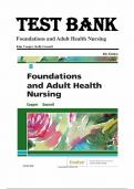 Test Bank for Foundations and Adult Health Nursing 8th Edition by Kim Cooper Kelly Gosnell (Complete 58 Chapters)