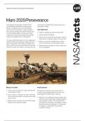 Mars Perseverance Fact Sheet