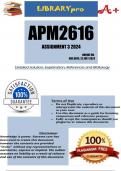 APM2616 Assignment 3 (COMPLETE ANSWERS) 2024 - DUE 22 July 2024