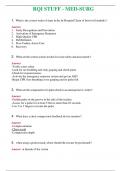 2024 RQI STUFF - MED-SURG (Latest 2024) Questions With Complete Grade A+ Answers