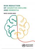 RISK REDUCTION OF COGNITIVE DECLINE AND DEMENTIA