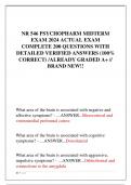 NR 546 PSYCHOPHARM MIDTERM  EXAM 2024 ACTUAL EXAM  COMPLETE 200 QUESTIONS WITH  DETAILED VERIFIED ANSWERS (100%  CORRECT) /ALREADY GRADED A+ //  BRAND NEW!!