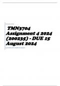 TMN3704 Assignment 4 2024 (200235) - DUE 15 August 2024