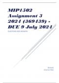 MIP1502 Assignment 3 2024 (369439) - DUE 9 July 2024