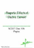 Magnetic Effects of Electric Current _Notes_NCERT_Class10th