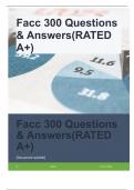 Facc 300 Questions & Answers(RATED A+)